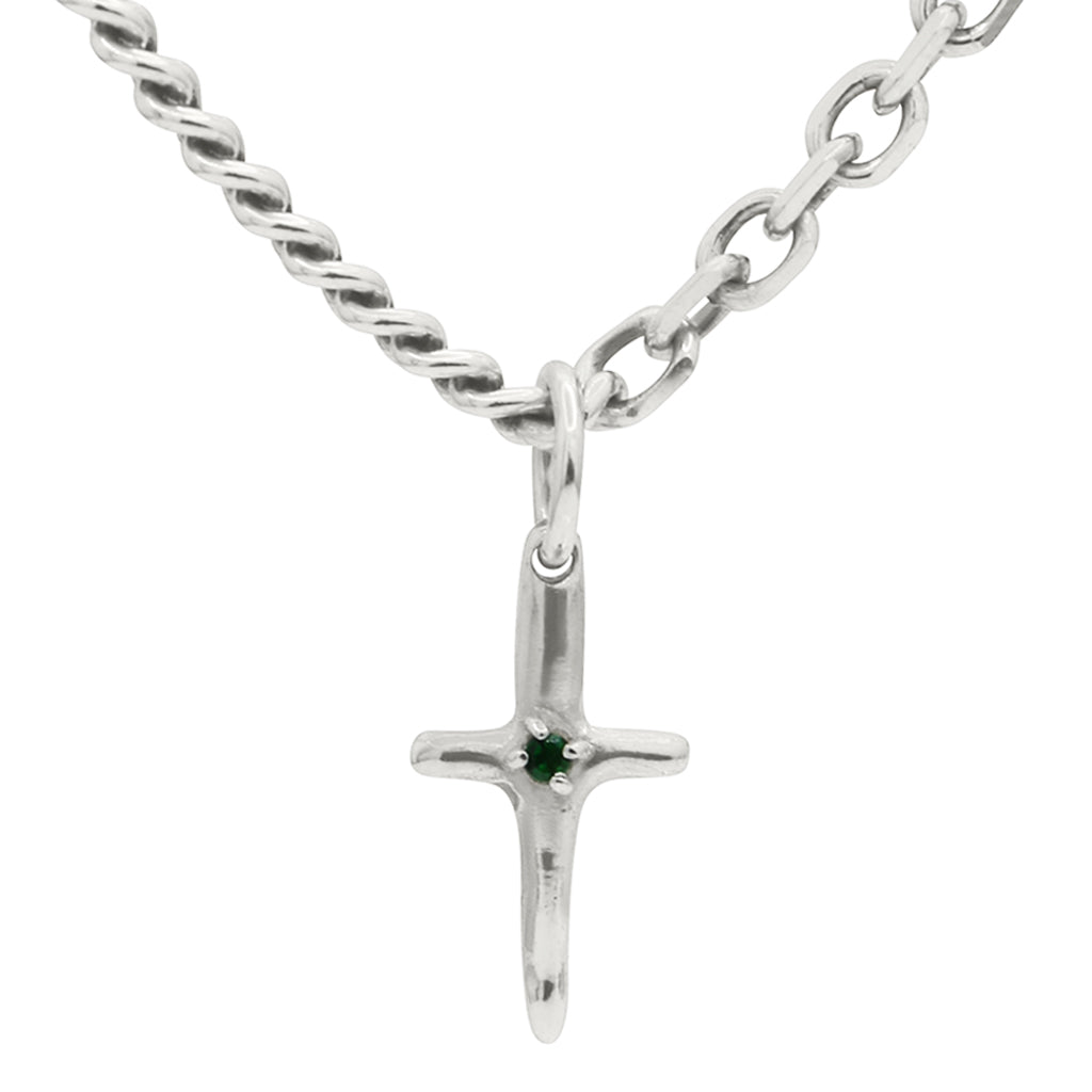 Amazon.com: Cross Necklace 14k Solid White Gold Boy's & Girl's Small Cross  Necklace 16